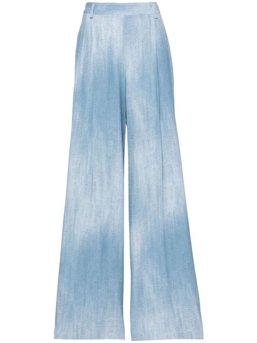 Blue denim print palazzo pants Ermanno Scervino | D446P322EMYS4217